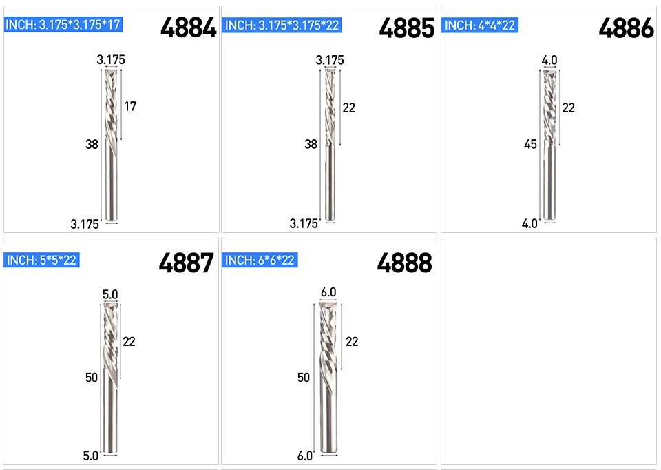 HUHAO 1pc Imported Material Two-flute Composite Milling Cutter Woodworking Cutter PVC MDF Clamp Board Straight Cutter