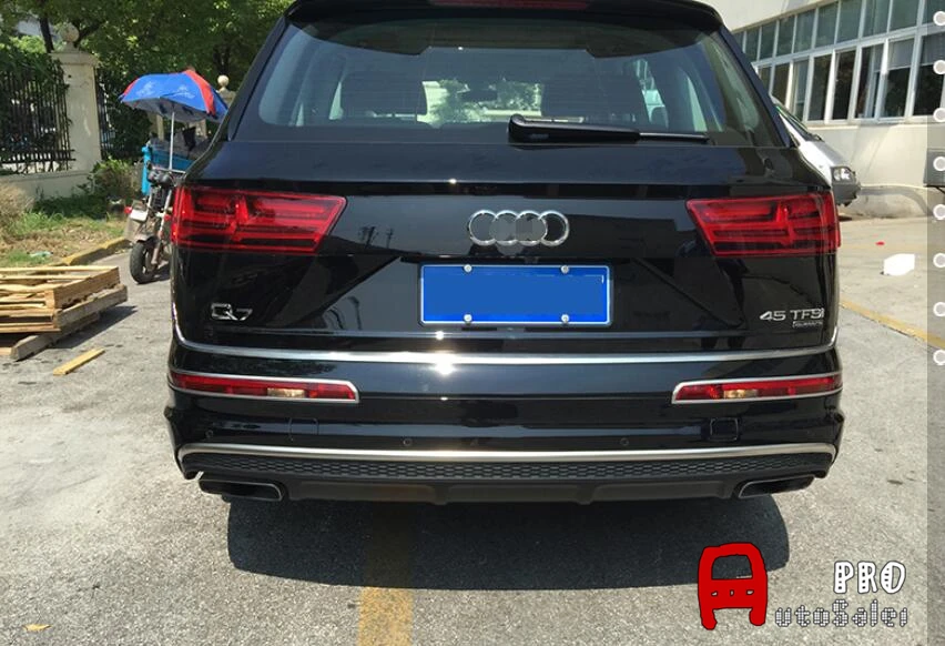 Стайлинг автомобиля для Audi Q7 2016 2017 защита внешнего заднего бампера пороговое