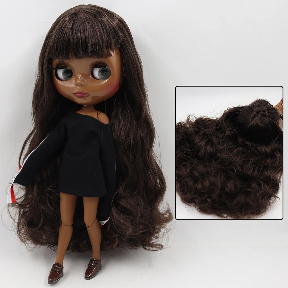Фото Ледяная кукла DBS Blyth 1/6 bjd черная микс коричневый волос сустав тела 30 см кукла на заказ кукла DIY Аниме Девушки №2