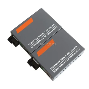 1 pair htb gs 03 ab gigabit fiber optical media converter 1000mbps single mode single fiber sc port 20km external power supply free global shipping