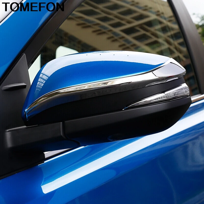 

For Toyota Voxy Noah R80 2014 2015 2016 2017 2018 Door Mirror ABS Chrome Stripe Trim Rear View Cap Accessories Overlay 2PCS
