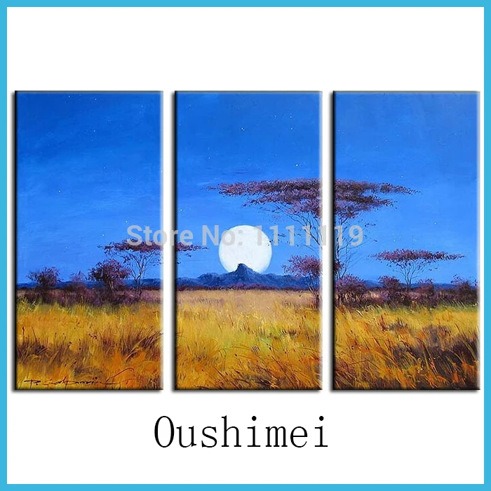 Ручная роспись картины на холсте современный пейзаж группа масляных картин для