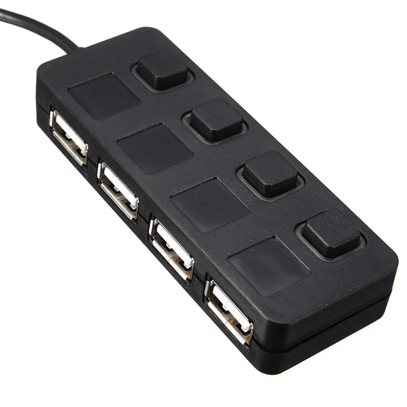 Портативный разветвитель TWOBRO 4 порта 2 0 дюйма с выключателем USB 0|USB-хабы| |