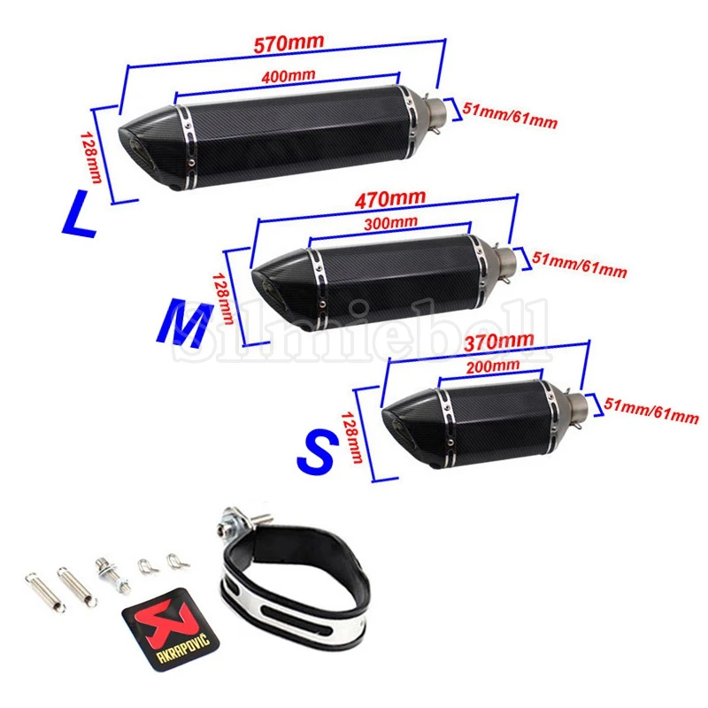 Для KTM Benelli Honda Kawasaki Yamaha Ducati универсальный мотоцикл Akrapovic выхлопная труба глушитель Escape Moto GP Escape system