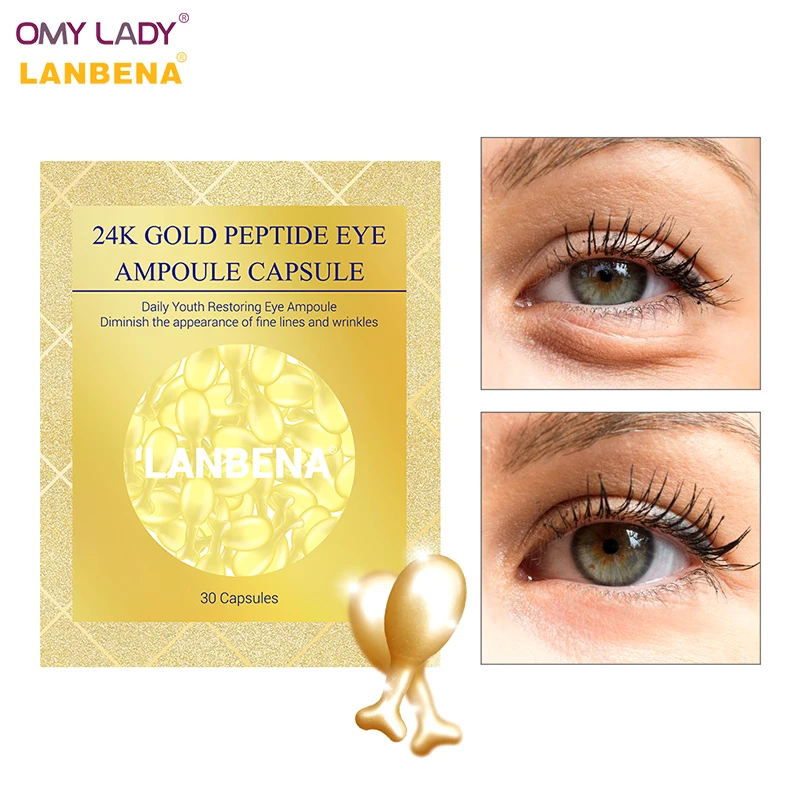 OMY LADY LANBENA 24K Золотая Сыворотка для глаз Уход за глазами эссенция против старения
