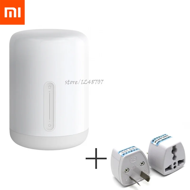 Add AU Adapter Новинка, прикроватная лампа Xiaomi Mijia Meter 2, несколько голосовых управления, сенсорный переключатель, умное приложение, регулировка цвета, для Apple, домашний комплект - Цвет: Add AU Adapter