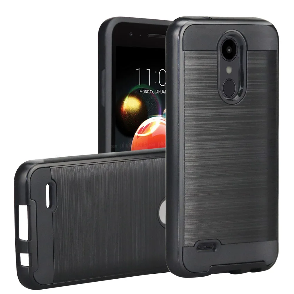 Двухслойный матовый армированный чехол противоударный жесткий для LG K10 2018/K30/Premier