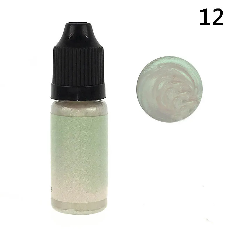 12 UV Resin Glue Pigment Color Liquid Coloring Dye Durable For DIY Jewelry Making Crafts TT-best - Color: 12