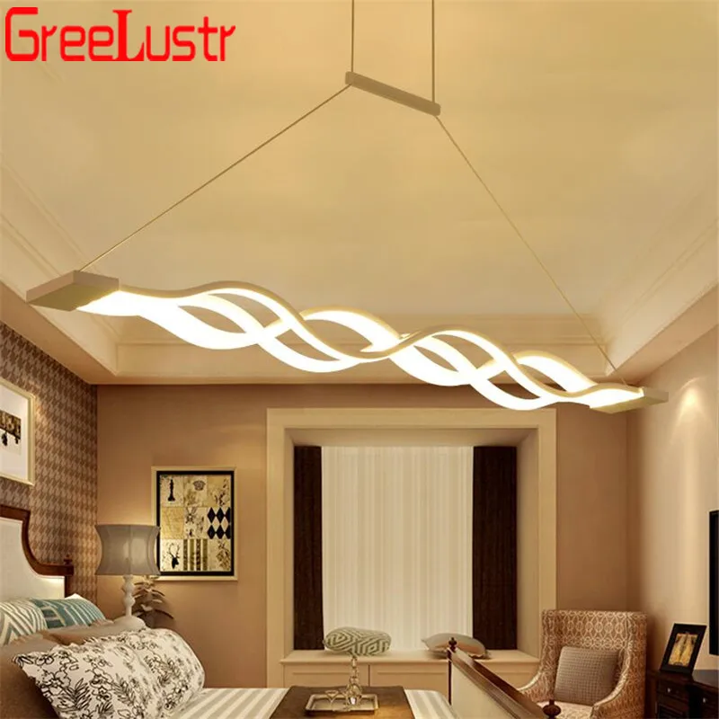 Новинка минималистичные подвесные светильники акриловые волны лампы для