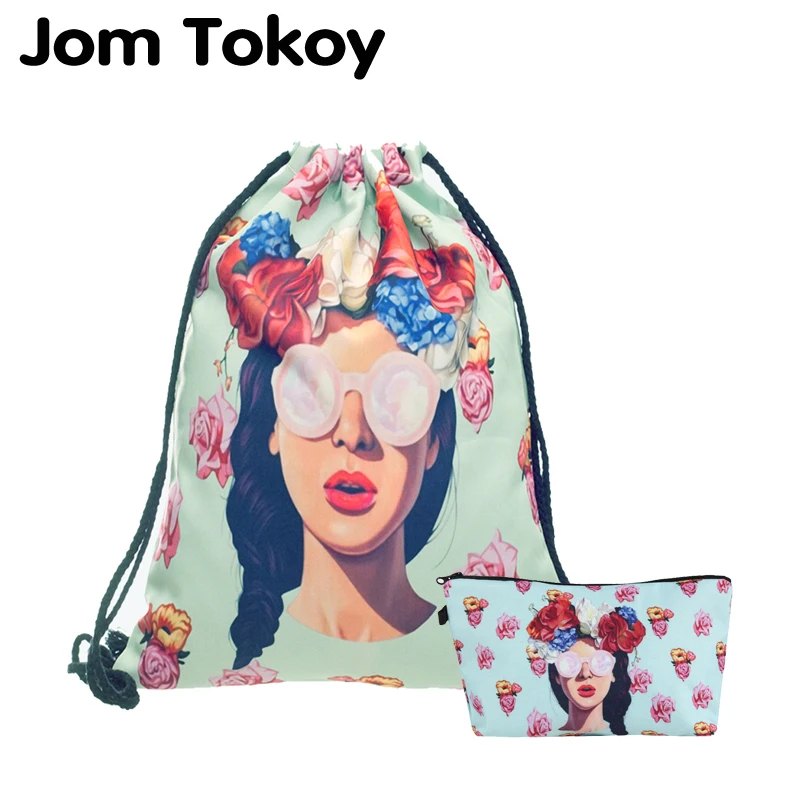 Jom Tokoy комплект из 2 предметов сумка на шнурке с термопереводом комбинированный