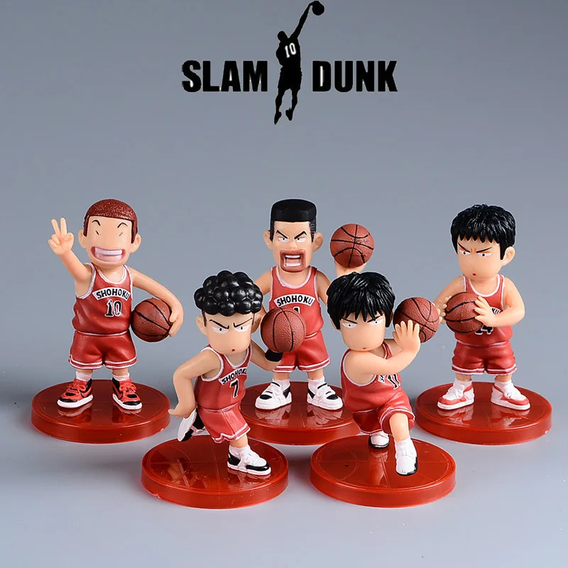 Figuras японского Аниме Slam Dunk ПВХ 10 ШТ. Набор Мини Фигурку Взрослых Горячие Куклы