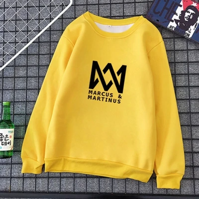 yellow Marcus& martinus Для женщин толстовки Высокое качество флис зима-осень Толстовка Harajuku в стиле «хип-хоп» свитшот с надписью DJ Moletom Feminino - Цвет: yellow