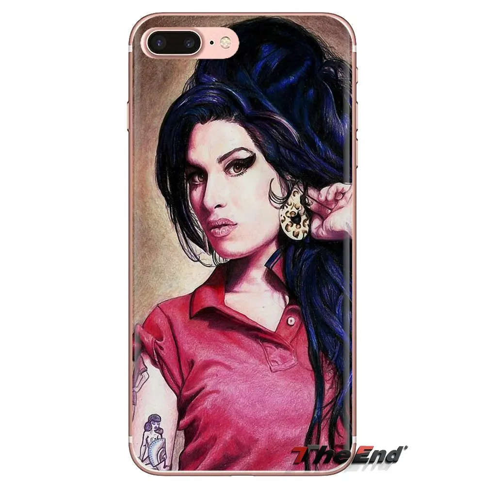Прозрачный мягкий чехол-сумка британская Девушка Певица Amy Winehouse для Samsung Galaxy S3 S4 S5