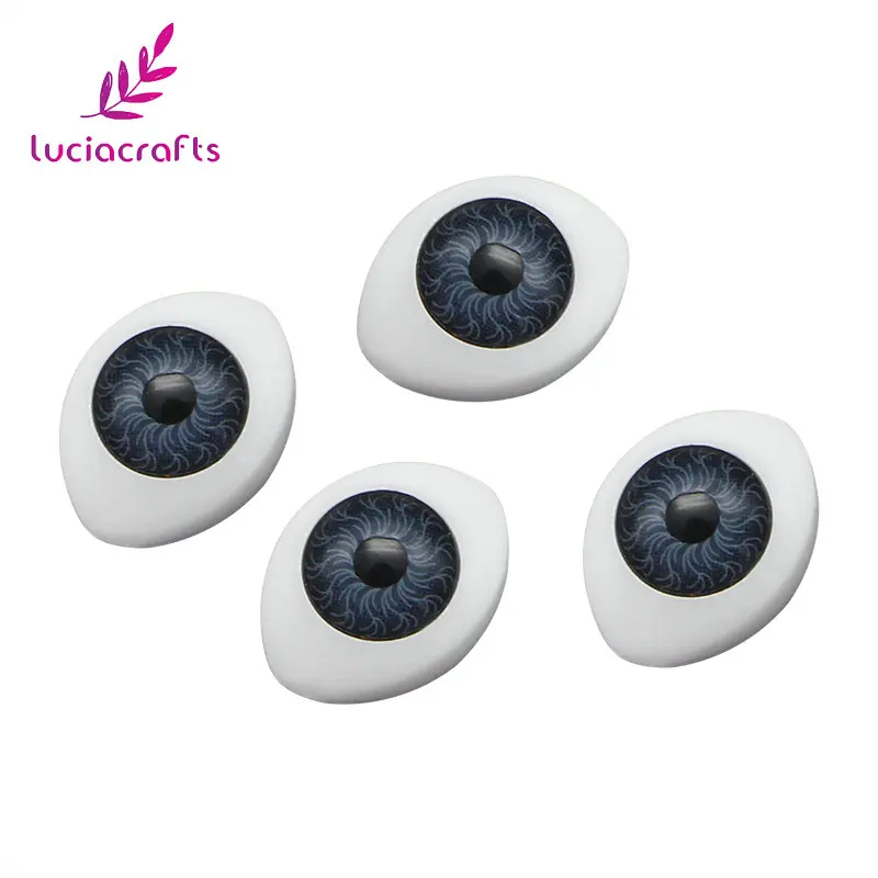 Lucia crafts, 12 шт./лот, 10*14,5 ММ, разные цвета, пластиковые очки для куклы, игрушки, аксессуары ручной работы K0922 - Цвет: Color 6