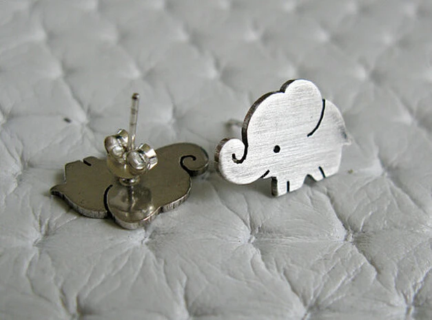 Handmade Cute Baby Elephant Earrings for women girls Pet Lovers Gifts Idea | Украшения и аксессуары