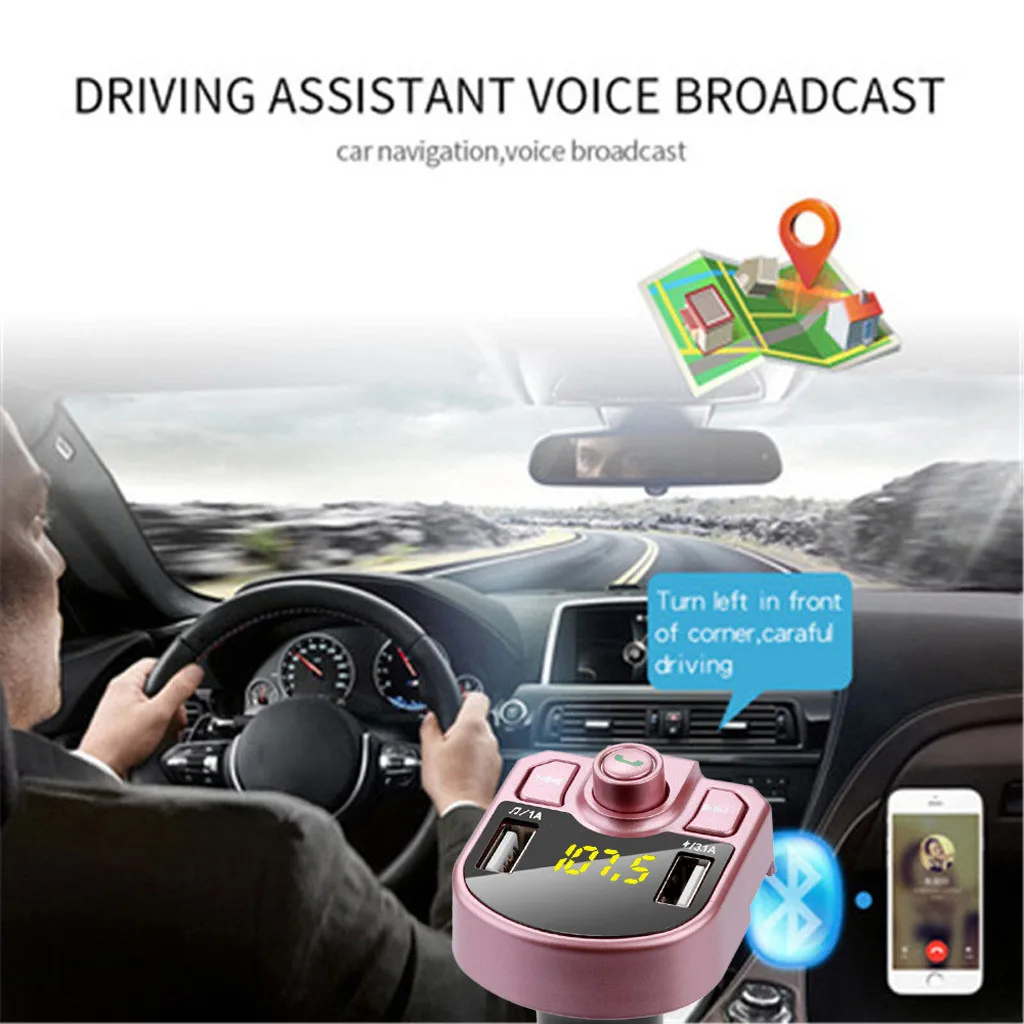 Популярный Bluetooth автомобильный комплект MP3 плеер fm-передатчик авто Bluetooth AUX беспроводной автомобильный модулятор Радио 2 USB Автомобильное зарядное устройство дистанционное управление