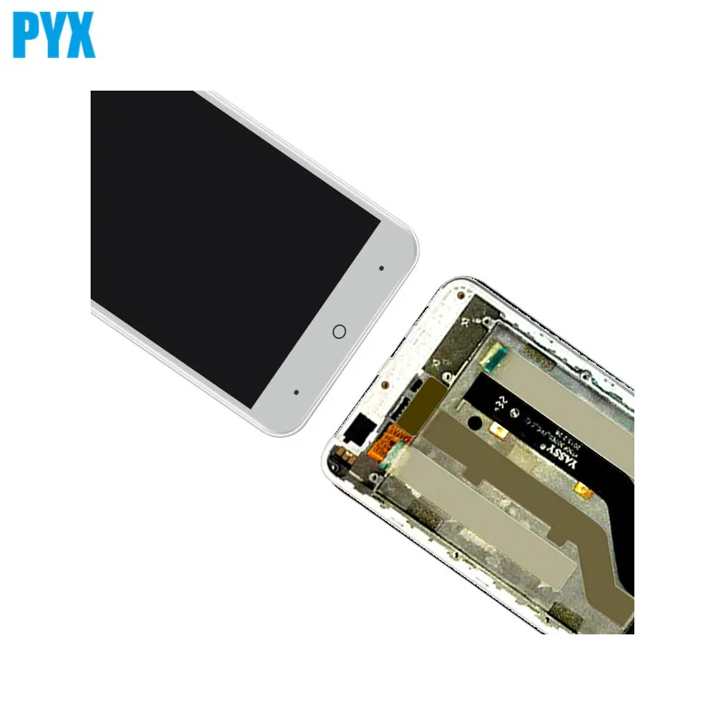 Белый ЖК дисплей с сенсорным стеклом для ZTE Blade X3 A452 дигитайзер в сборе рамкой
