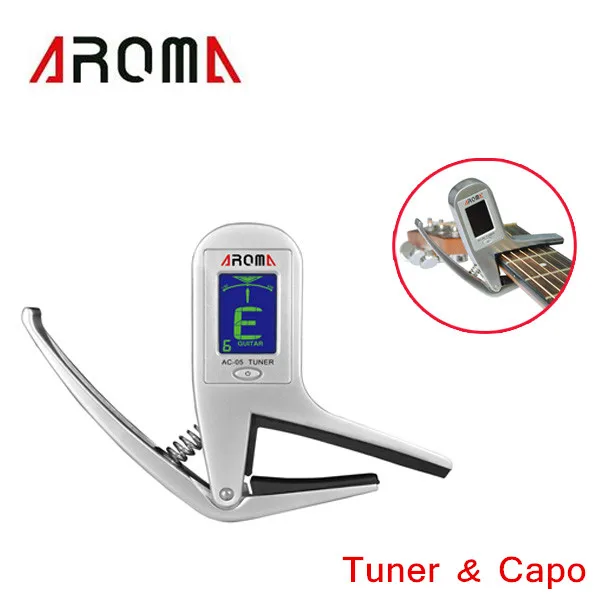 

Aroma AC-05 Clip-on Guitar Tuner Capo 2-in-1 for Guitar Bass Chromatic Multifunction Universal Exquisite Portable Guitar Part