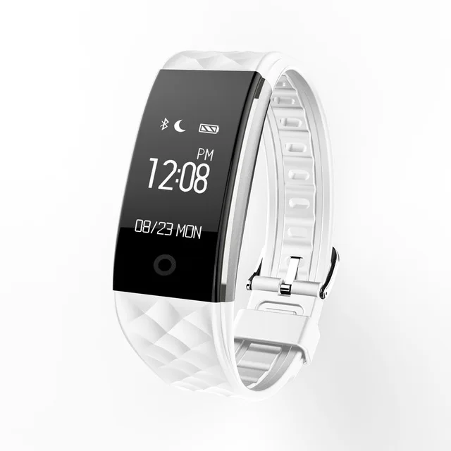 Смарт-браслет Maxinrytec S2 монитор сердечного ритма Smartband фитнес-трекер модные спортивные fit bit часы с гибким браслетом Bluetooth 4,0 - Цвет: White