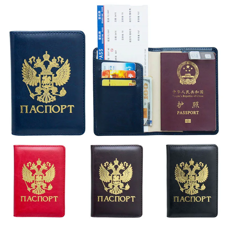 Обложка для паспорта России мужчин и женщин Дорожный Чехол SIM карт|Держатели карт