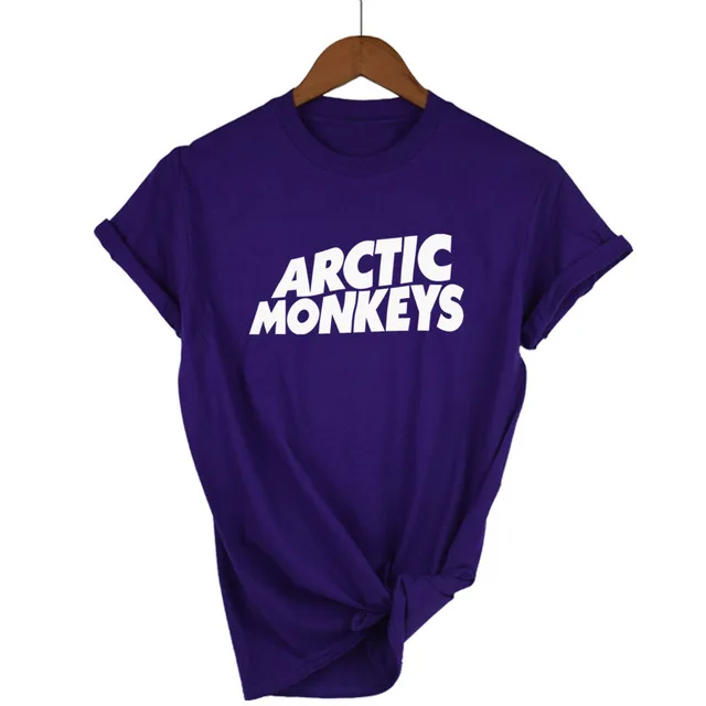 Purple-W Футболка Arctic Monkeys Sound Wave, рок-группа, концертный альбом, высокая футболка, футболка унисекс, больше размеров и Color-A112 - Цвет: Purple-W