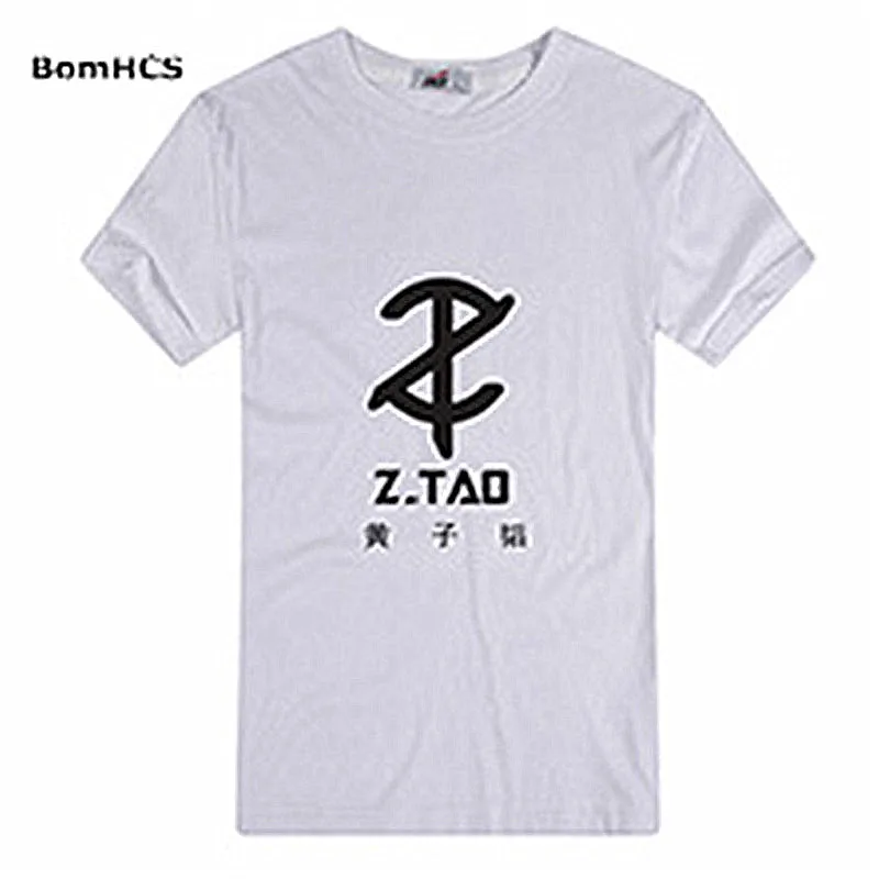 Футболка BomHCS Kpop EXO Z.TAO летняя хлопковая футболка унисекс с коротким рукавом топы