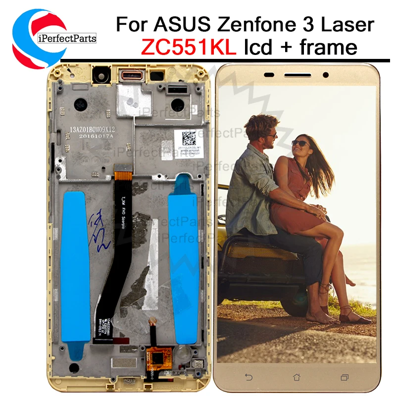 ЖК дисплей для ASUS Zenfone 3 Laser ZC551KL с рамкой сенсорный экран дигитайзером замены 5