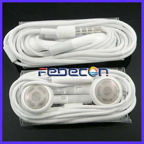 FEDEX DHL Free shipping 100 Pcs/Lot 3.5mm Earphone Headphone Headset With Mic Microphone For iPod iPhone 5 5G 4G 4S 3G 3GS | Электроника