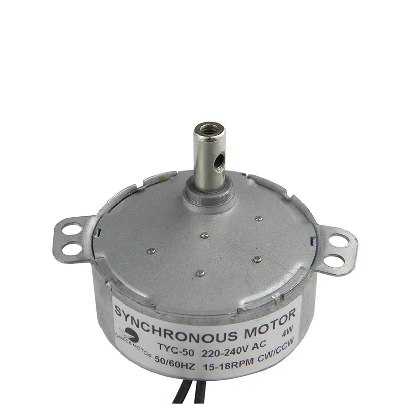 CHANCS TYC-50 синхронный электродвигатель переменного тока 220 V 15/18 об/мин по часовой стрелке против часовой стрелки с электрическим мотором Сделано в Китае