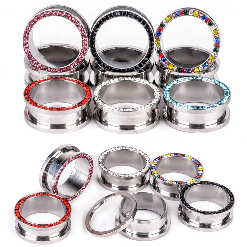 Эспандер для ушей украшения пирсинга 1 шт. нержавеющая сталь одинарная вспышка