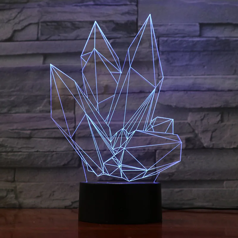 Акриловые светодиодсветодиодный настольные лампы с абстрактным 3d рисунком