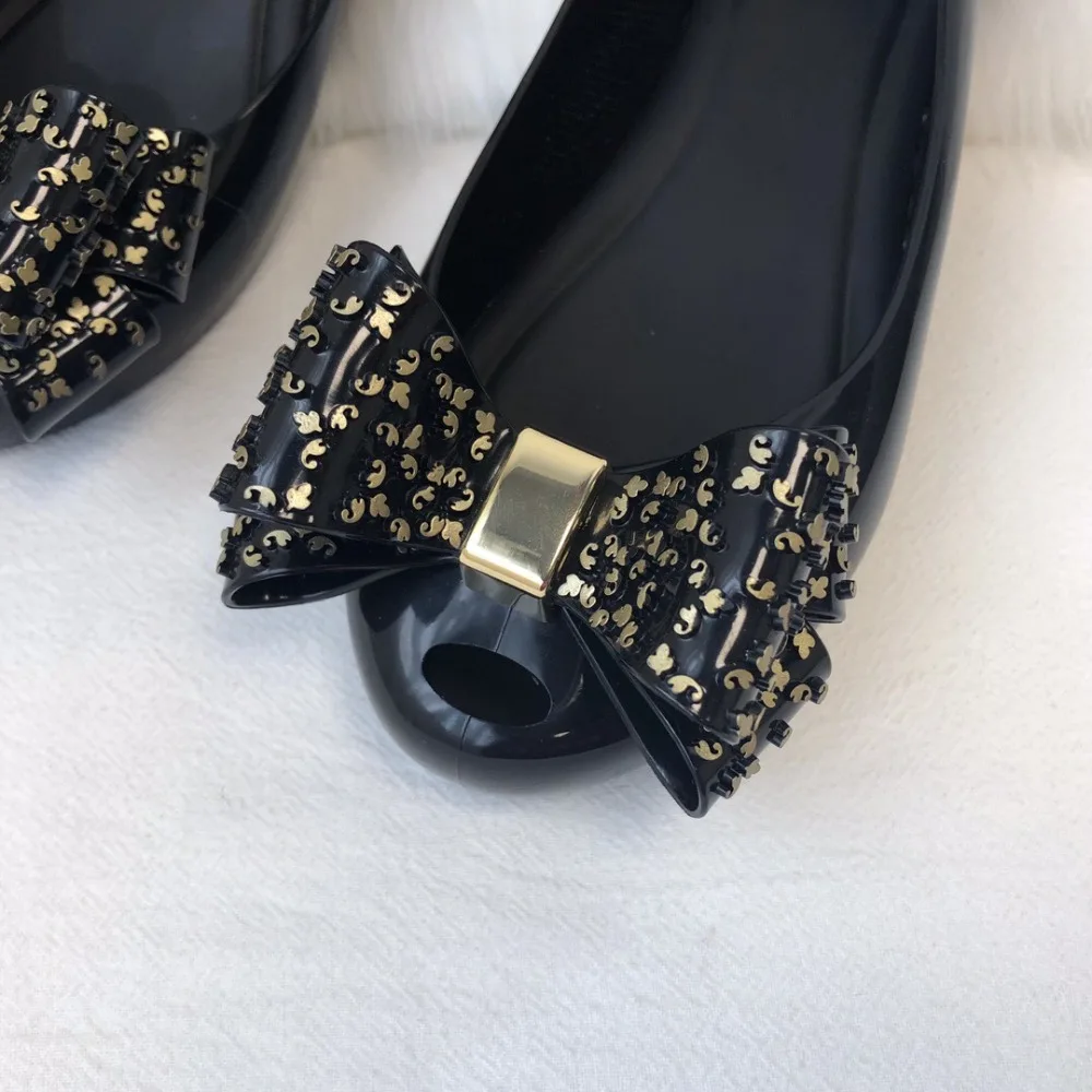 Melissa/женские сандалии с бантом Летние женские Женская обувь Melissa на нескользящей