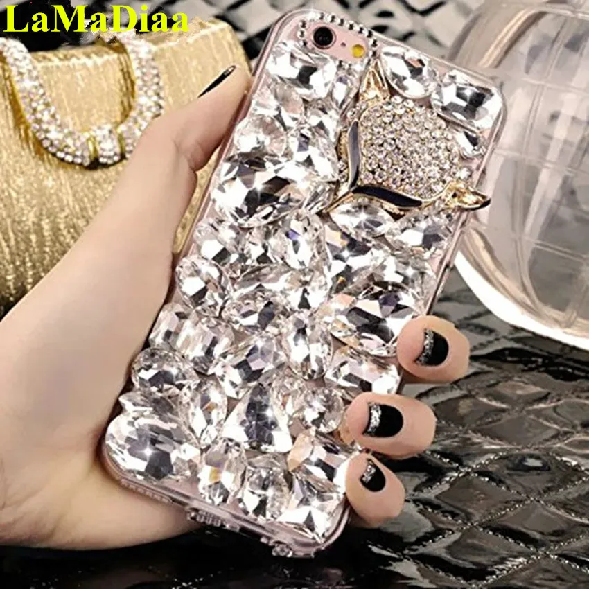 3D чехол LaMaDiaa со стразами для Samsung Galaxy J5 J4 J6 J7 J8 2018 A6 A8 A7 A5 A3 защитный с блестящими