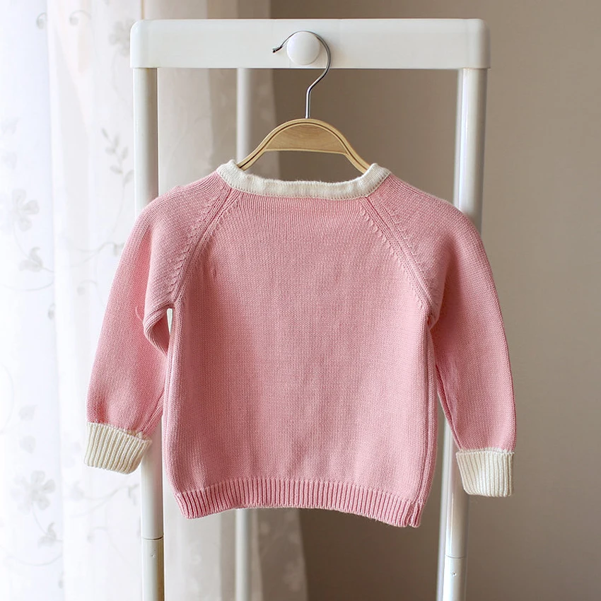 Зимняя одежда для маленьких девочек Рождественский вязаный свитер с длинными