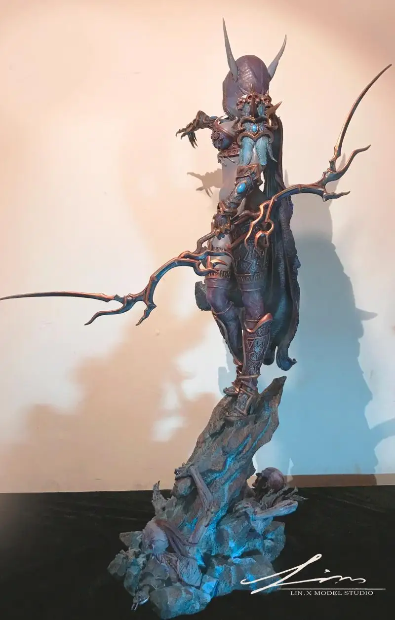 Модель вентиляторов wow Sylvanas Windrunner 66 см высота gk смолы статуя содержит светильник глазная фигура для коллекции