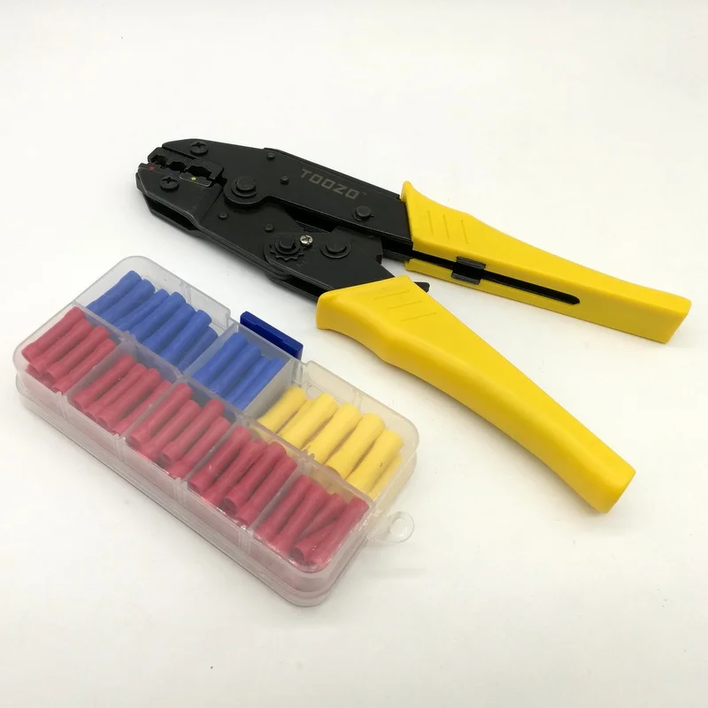 100 шт. изолированный прямой стыковой соединитель провода электрические обжимные