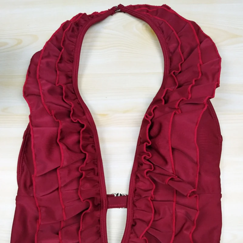 Раздельный купальник с оборками монокини подкладкой женский купальный костюм