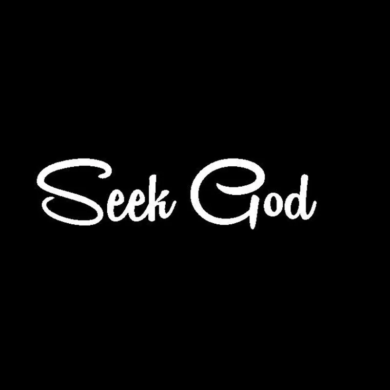 17 8*4 5 см. Классический виниловый стикер на машину с надписью SEEK GOD Christian