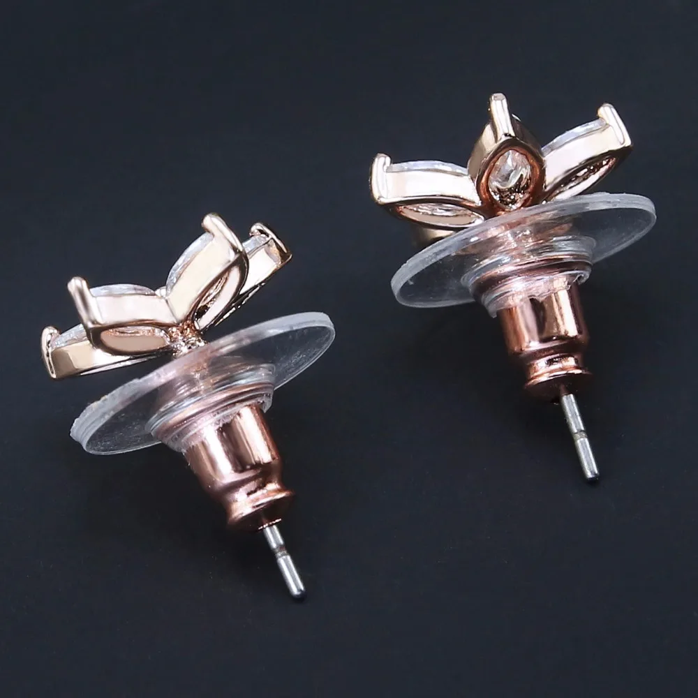 ZS 1 пара серьги-гвоздики блестящие австрийские серьги с кубическим цирконием для