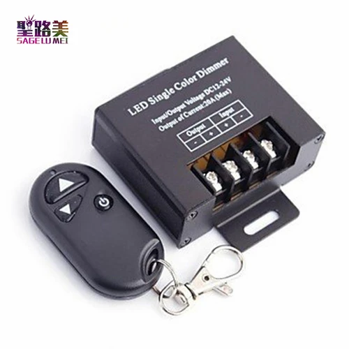 DC12 24V 20A одноканальный светодиодный диммер с 3Key Wirelss RF пульт дистанционного