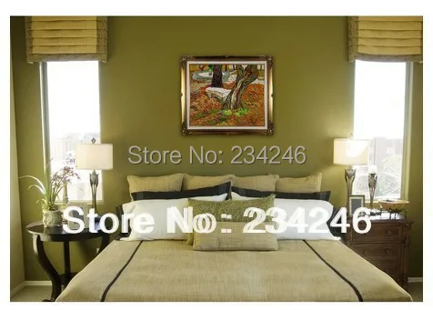 Handpainted Oil Paintings on Canvas The Bench at Saint Remy by Van Gogh Trees Painting for Wall Decoration | Дом и сад