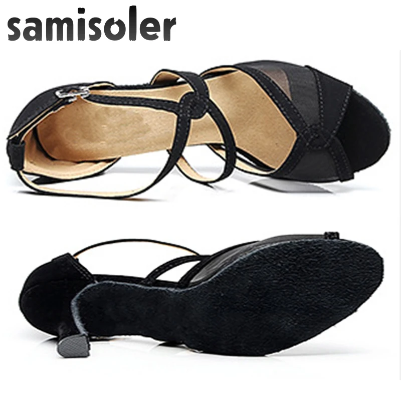 Samisoler Ballroom Dance Shoes Women Party ladies Latin shoes tango Professional Women Latin Dance Shoes High Heel 5CM-10CM