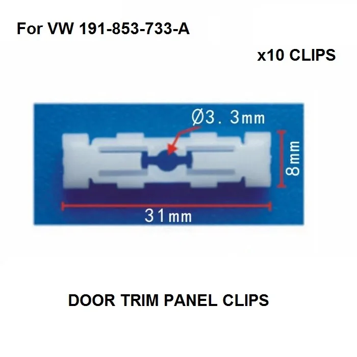 

X10 шт. зажим для литья крыш для Volkswagen VW Pssat B3 B4, Golf A2, Jetta 2, Seat Toledo/Ibiza 191-853-733-A