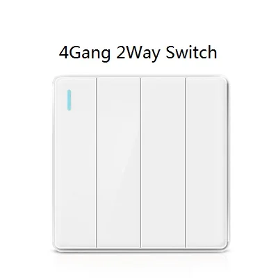 4gang 2way 86 Тип, стандарт США, Великобритании, настенный выключатель, 1 банда, 2 банды, 3 банды, 4 банды, 1Way, 2Way, настенный светильник, переключатель, 20A, 45A, розетка переменного тока, британская розетка - Цвет: 4gang 2way
