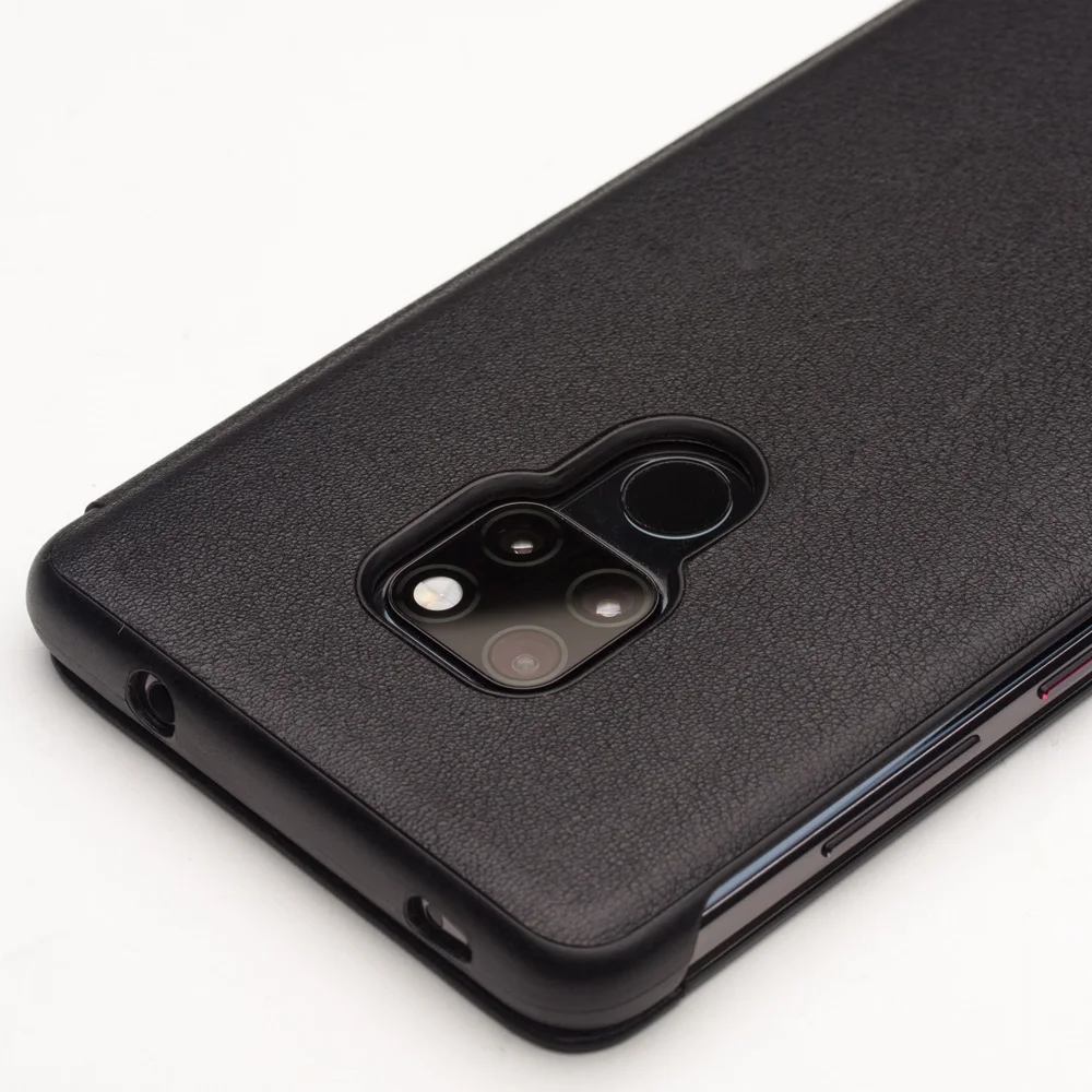 Модный чехол QIALINO из натуральной кожи для Huawei Mate 20X 5G Тонкий флип с умным окошком 20