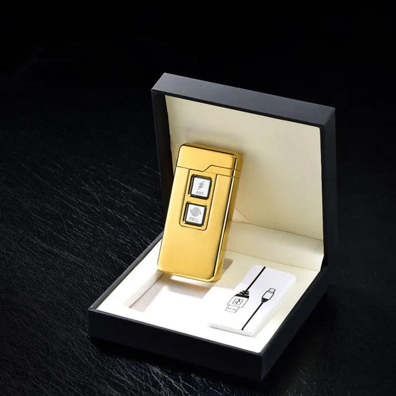 USB дуговые зажигалки зарядка ветрозащитная плазменная плита провод и ПЛАЗМА двухсторонняя креативная курительная зажигалка
