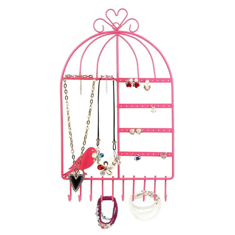 Серьги ожерелье держатель клетка настенное крепление ювелирные изделия