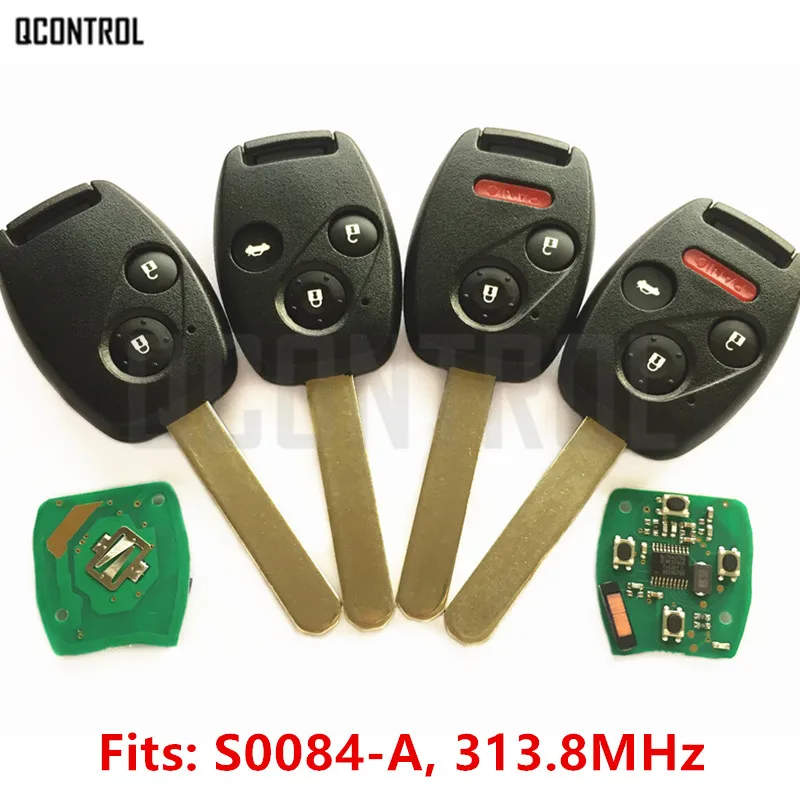 Дистанционный ключ QCONTROL для дверного замка Honda S0084-A Accord CIVIC STREAM Car 313 МГц 8 с чипом ID46