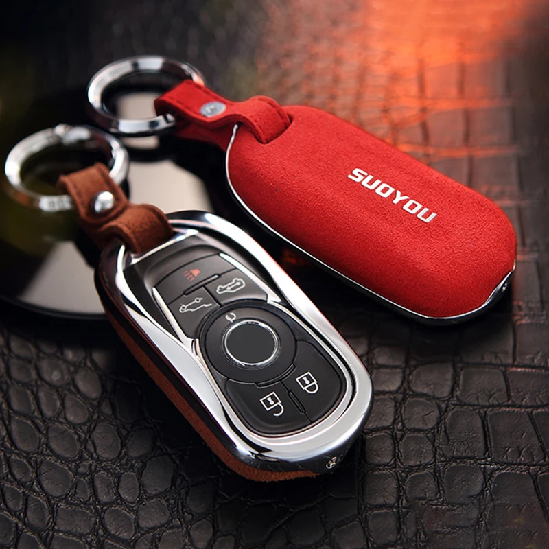 Genuine Leather Galvanized Alloy Car Key Case Cover For Buick Opel VAUXHALL Astra Corsa Antara Meriva Insignia OPEL | Автомобили и