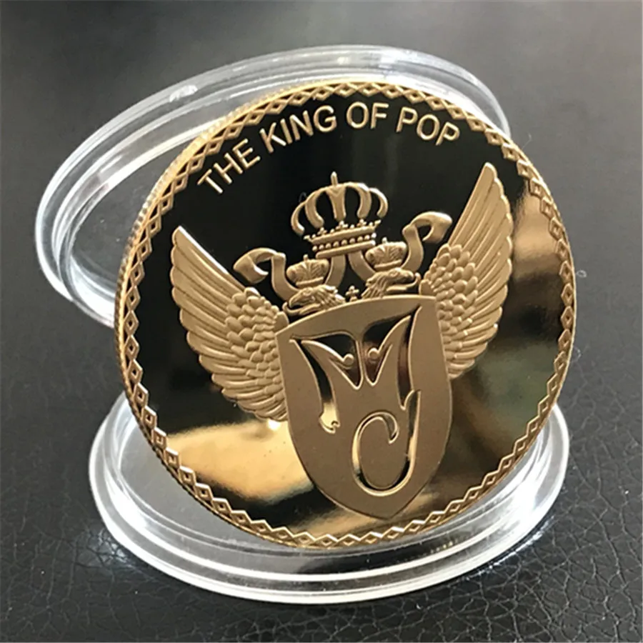 Free shipping 20pcs/lot Michael Jackson Gold Plated Commemorative Coin United States Pop Singer Coins | Дом и сад